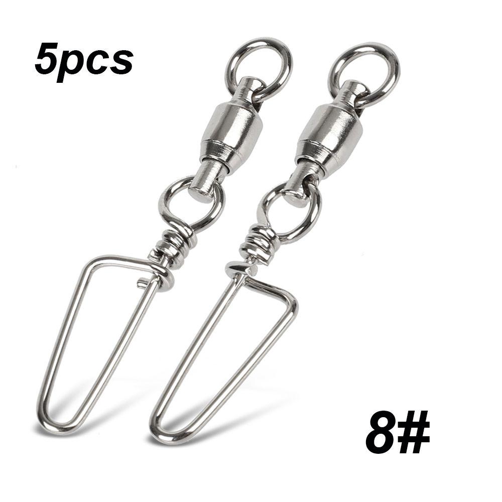 Ring Size 0# To 8# Heavy Duty Ball Fishing Snap Connector with Pin Bearing Barrel Rolling Swivel