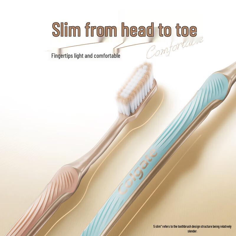 Colgate Slim Soft Dazzling Gold Toothbrush