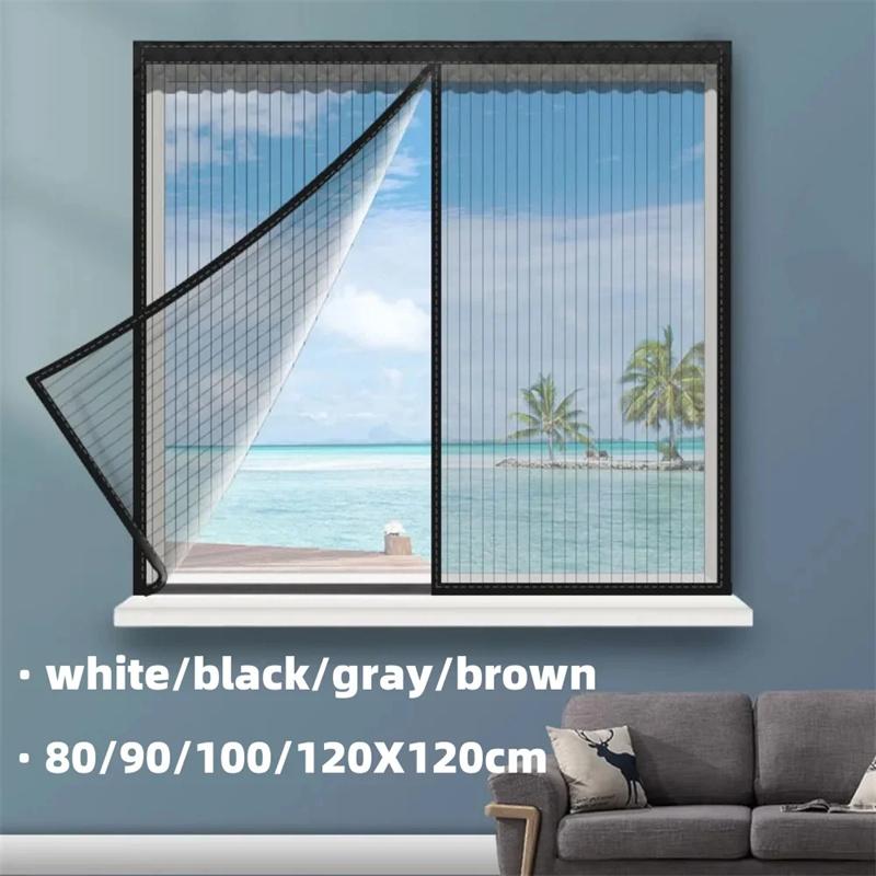 Магнитная сетка на окно, сетка на дверь, сетка на окно, магнитная закрывающаяся сетка на дверь, чтобы не пускать насекомых