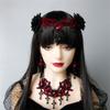 Goth Headband Goth Head Chain Flower Crowns For Women Lolita Forehead Chain Goth Crowns Gothics Tiaras Headpiece
