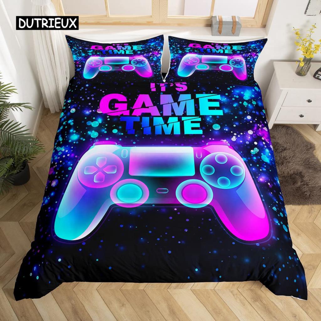 Gamepad Comforter Cover R Bedding Set Teens Video  Duvet  for Youth Kids Boys Modern  Controller Bedspread