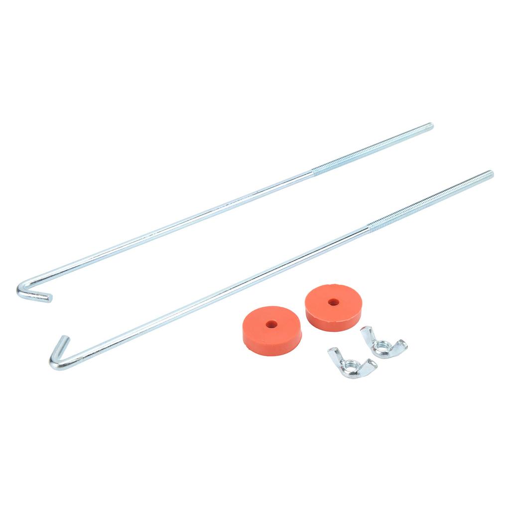 Universal 12in J Hook Battery Hold Down Bolts Professional with Washer Wing Nut for Car