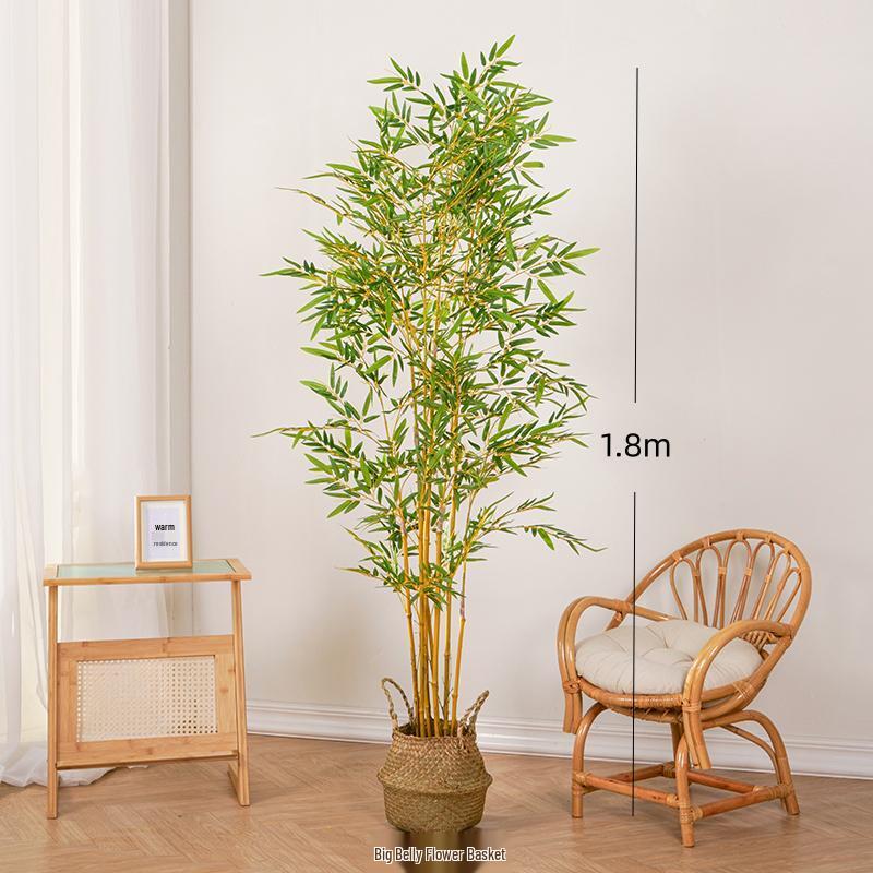 Bionic Bamboo Decor: New Chinese Style Faux Bamboo Plant for Living and Tea Rooms