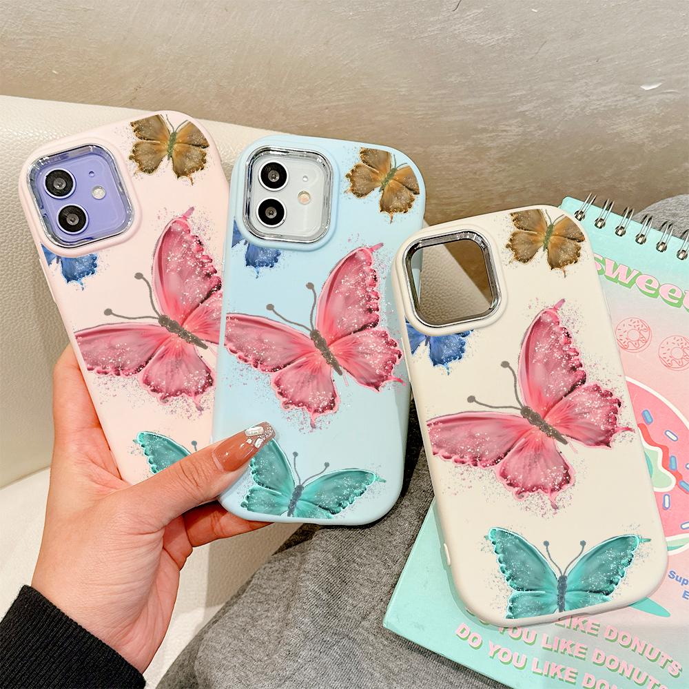 Solid Color Silver Edge Lens Fatty Casing Soft TPU Liquid Silicone Cover Shockproof Phone Case for Huawei Honor iPhone Infinix Tecno Vivo