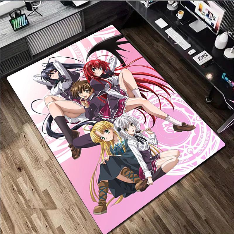 High School Dxd Carpet Office Decorative Carpet For Living Room Bedroom Door Mat Floor Rug Computer Chair Area Rug