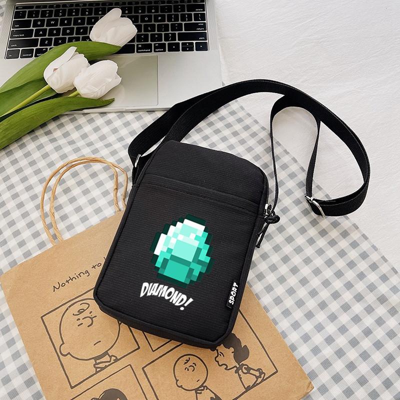 Холщовая сумка на плечо Minecraft Collectors Edition для повседневного использования с карманами на молнии