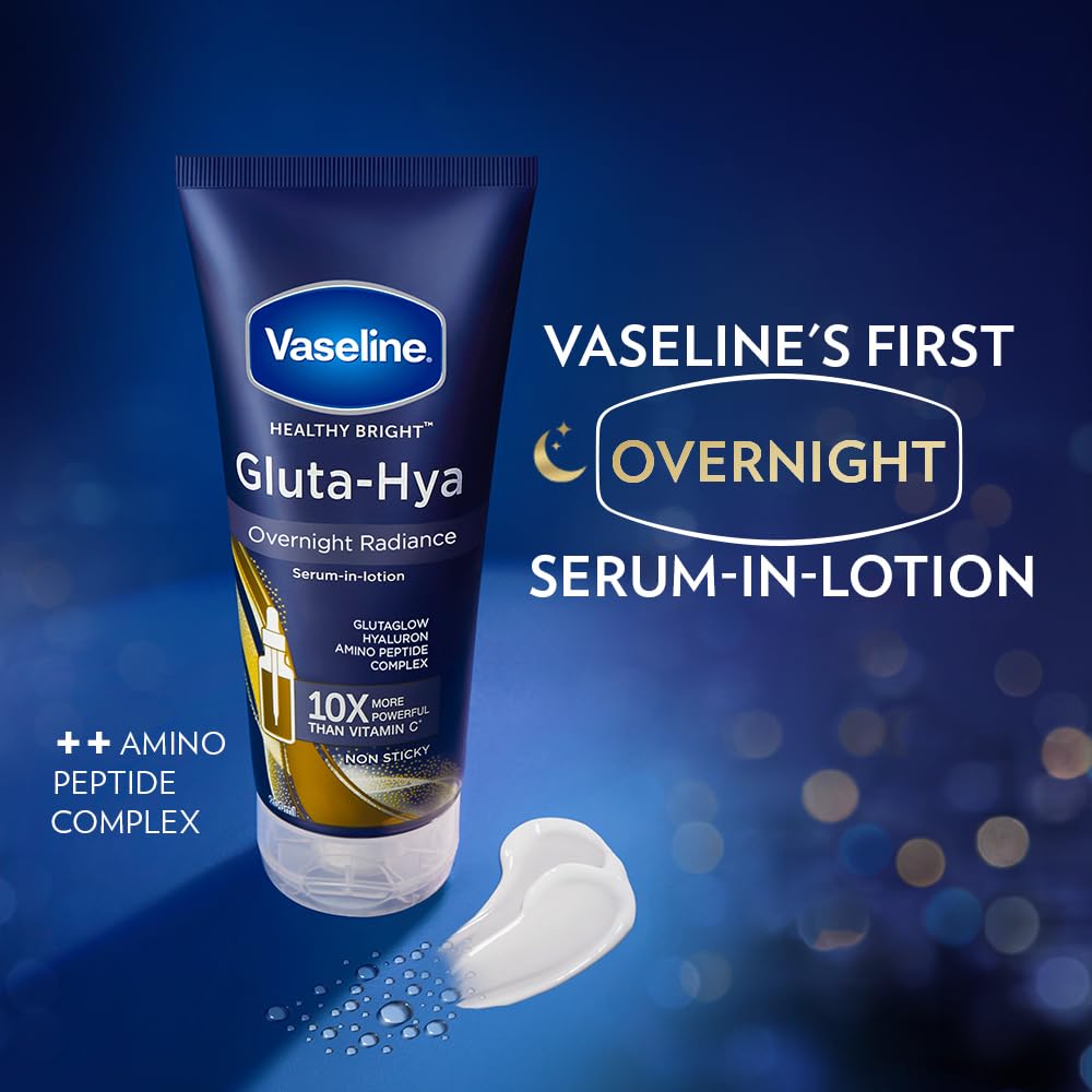 Vaseline Сыворотка-лосьон для ночного сияния Gluta-Hya 200 мл с аминопептидом для увлажненной, ровной кожи