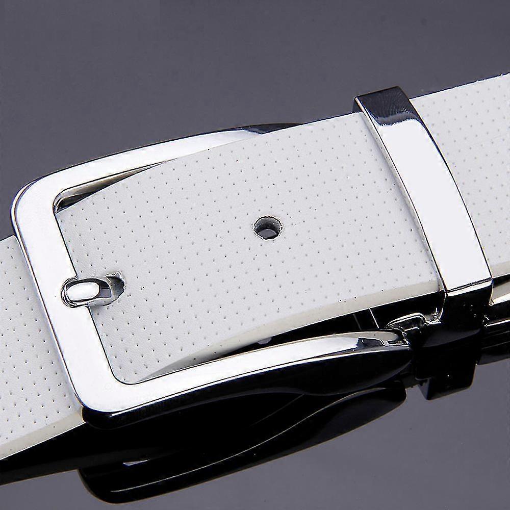 Cowhide Designer Luxury Belt Men Male Waist Strap Leather Pin Buckle White Genuine Leather Belts For Men Pants Band Ceinture