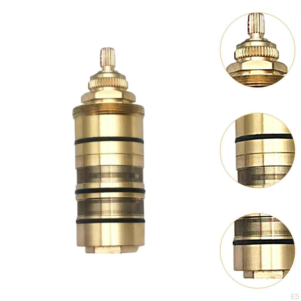Brass Thermostatic Valve, Coil-cartridge, Bathroom Mixing Battery, Shower Valve Adjust The