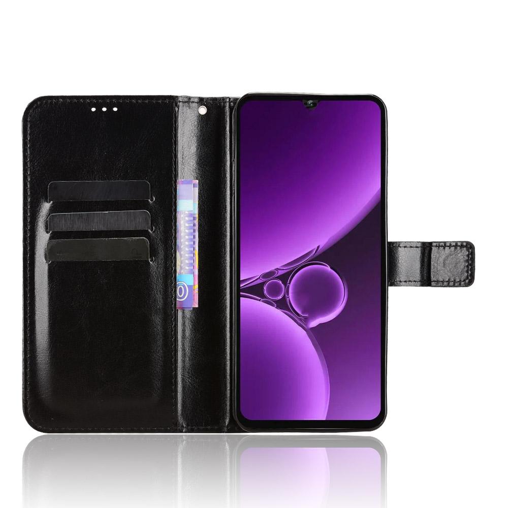 Для Oukitel C59 Pro Чехол из ПУ кожи с ремешком Текстура Crazy Horse Чехол-кошелек для телефона