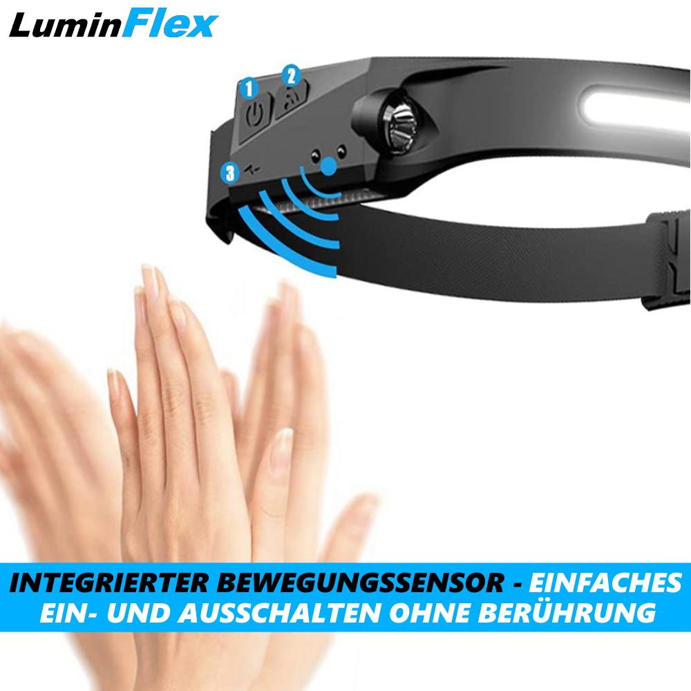 Светодиодный налобный фонарь LuminFlex COB 5 режимов 230° перезаряжаемый водонепроницаемый экстремальный