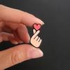 Creative Cute Cartoon Finger Heart Alloy Brooch, Men'S And Women'S Couple Bag Clip Accessories