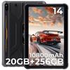 HOTWAV Прочный планшет R10 Pro, 20 ГБ(8+12)+256 ГБ, Android 14, 10,1" HD+, 10800 мАч, 5 МП + 13 МП, IP68/IP69K/Восьмиядерный/Две SIM-карты 4G/Распознавание лица/GPS/OTG