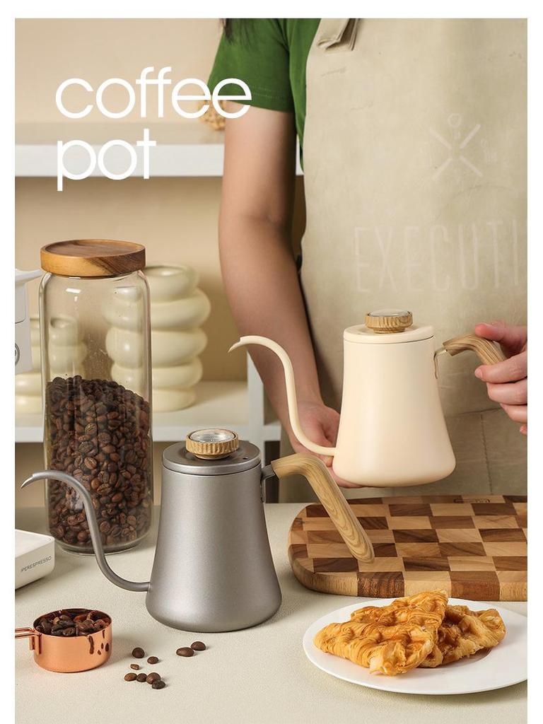 Gooseneck Drip Coffee Pour Over Kettle, 600ML Hanging Ear for Home Brewing