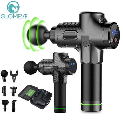 Массажный пистолет, массажер для глубоких тканей, 30 скоростей, ЖК-дисплей, сенсорный дисплей, фасции, упражнения, релаксация для тела, шеи, облегчение боли