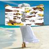 Personalized customized proof beach towel with Curious George pattern - soft, absorbent, quick-drying, perfect swimming, camping&bathing