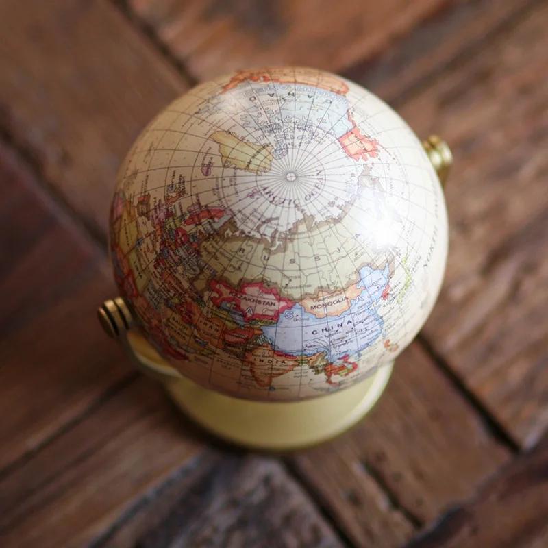 English Version of Retro Globe Ornaments Directional Universal Globe Book Ornaments Exquisite Office Supplies Study Decoration