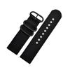 Taili Universal Canvas Nylon Watch Strap for Casio PROTREK 5571, PRW-6600Y, 5497, PRG-600Y/650, Quick Release 24mm Bracelet (Black-Black)