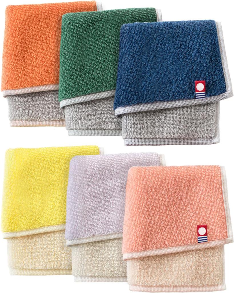 Bloom Imabari Towel Сертифицированный набор Канвас Сделано в Японии Платки, 6 шт., Платки, 100% Хлопок, Женские и Мужские, Компактные, (Все цвета)