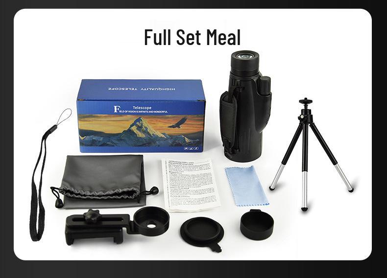 12x50 HD Monocular: High Magnification, Stable Imaging, Large Aperture for Outdoor Spotting