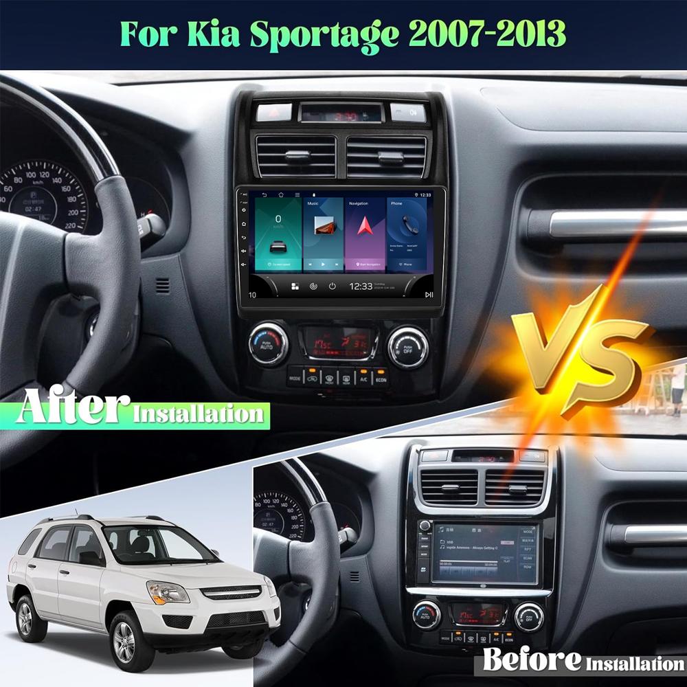 Автомобильное радио Carplay для kia Sportage 2007-2013 Навигация GPS Android Auto Мультимедийный проигрыватель Стереоблок WiFi BT Нет 2din 4G
