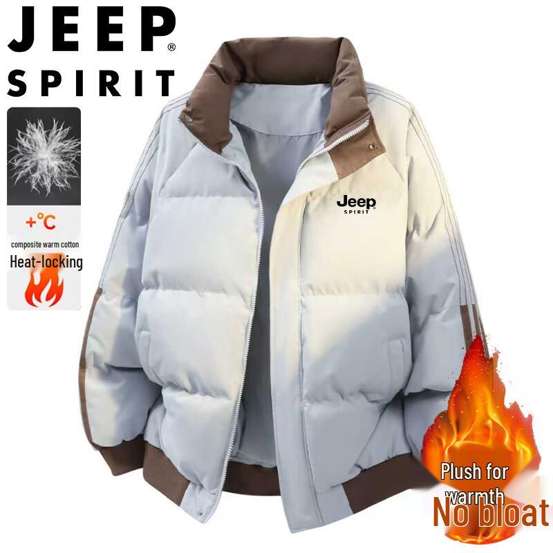 JEEP SPIRIT Мужская зимняя куртка с подкладкой и воротником-стойкой