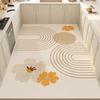 Kitchen Floor Mat Waterproof Non-slip Oil-proof Stain-resistant PVC Leather Rug Easy To Clean Home Carpet Alfombra