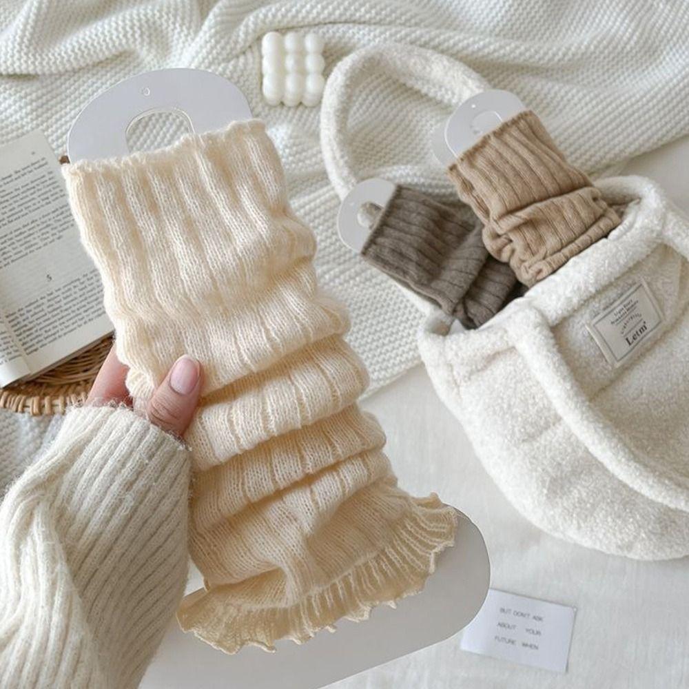 Милые Сладкие Лолиты Вязаные Носки Вязание Теплая Накладка для Ног Модные Длинные Чулки Женщины Девушки