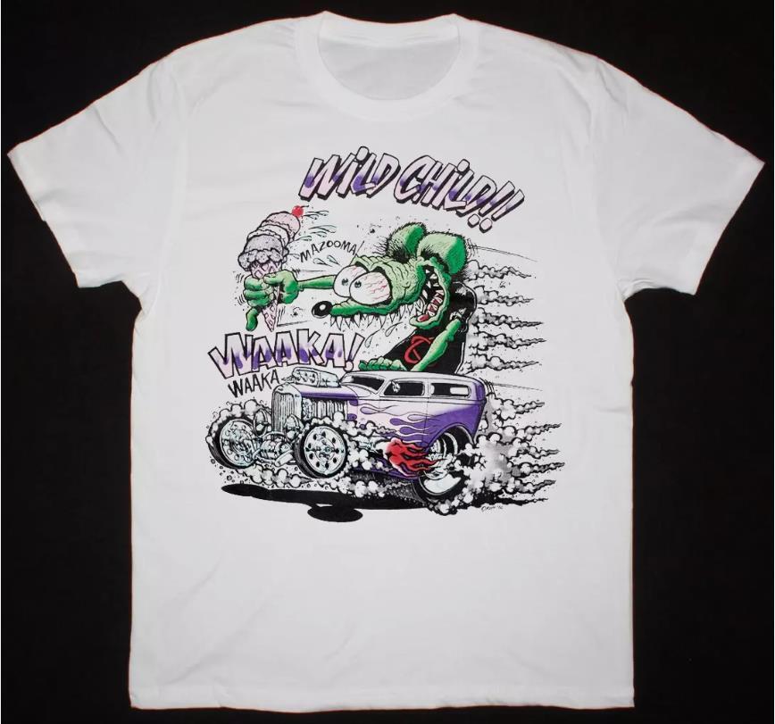 Wild Child Ed Big Daddy Roth Rat Fink Shirt White Classic Unisex