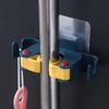 Dual-Color Wall-Mounted Mop & Broom Holder - Nail-Free & Seamless