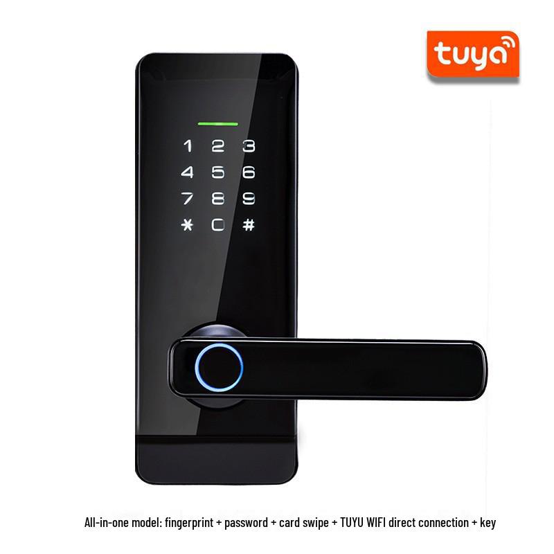 Американский интеллектуальный дверной замок со сканером отпечатков пальцев для комнат, офисов, квартир и отелей с шаровой ручкой и клавиатурой