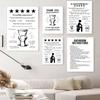 Nordic Minimalist Funny Bathroom Toilet Quote Wall Decor Picture Black White Art Decor Quality Canvas Painting Poster Home