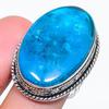 Натуральный Неоново-Синий Апатит Драгоценный Камень Кольцо из Стерлингового Серебра 925 Пробы Размер 8 AR-16652