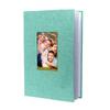 Фотоальбом 4x6 на 300 карманов, льняная обложка, фотокнига с передним окошком, персонализированный скрапбук