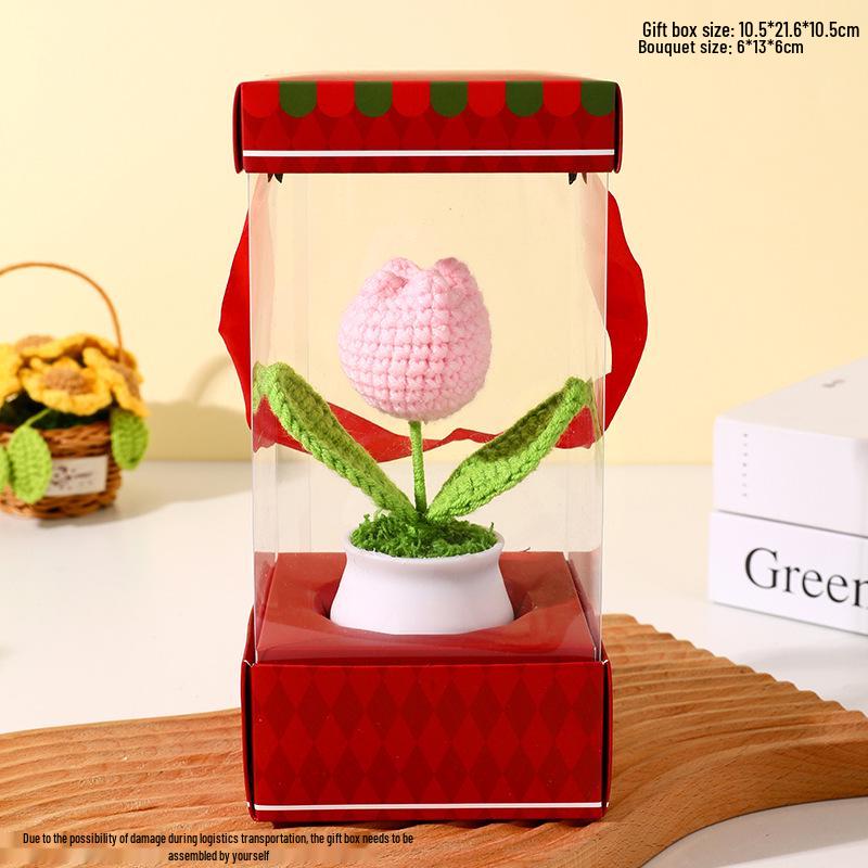 Handmade Sunflower Desk Decoration - Woven Bouquet Gift for Students & Girls