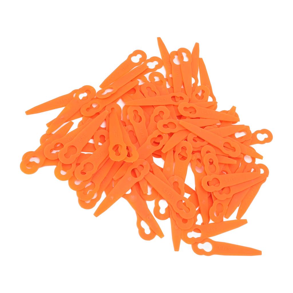 100 шт. Пластиковые лезвия для триммера, оранжевые аксессуары для газонокосилки, подходят для Stihl Polycut 2?2 3-2