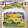Cristianos Golden Legacy Three-piece set (1 * duvet cover + 2 * pillowcase, without core) 2D Flat Soft and comfortable Bedding set