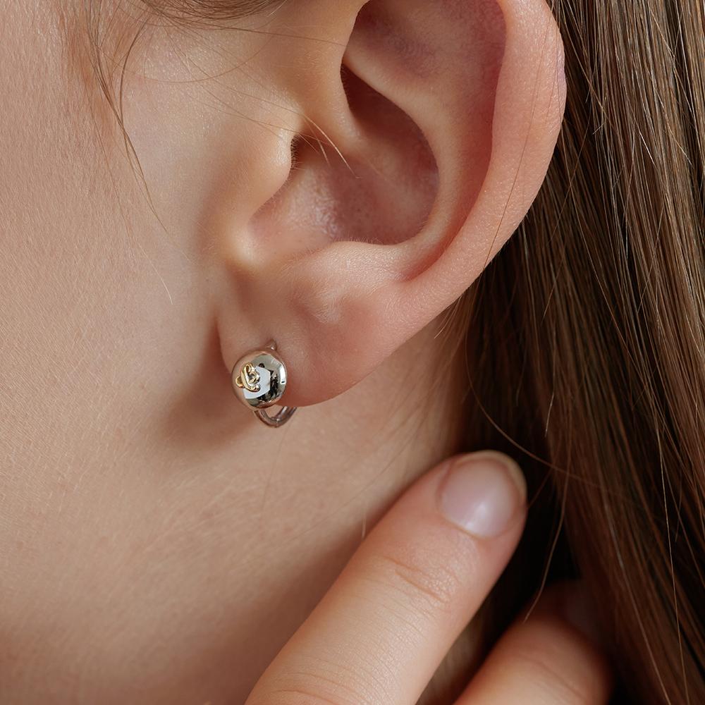 Loveenb [14K Gold] Iconic & Ball Earrings
