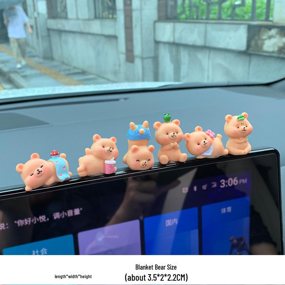 Мультяшные кактусы и животные украшения для автомобильных зеркал и приборной панели