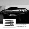 Carbon Fiber Exterior Four Door Handles Shell Cover Trim for Jeep Compass 2017+