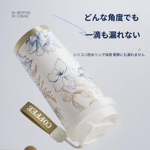 Ceramic Tumbler with Lid and Stainless Steel Straw, Portable, Large Capacity, Spill-proof, Keeps Coffee Hot or Cold, Cute, Stylish 500ml Water Bottle/