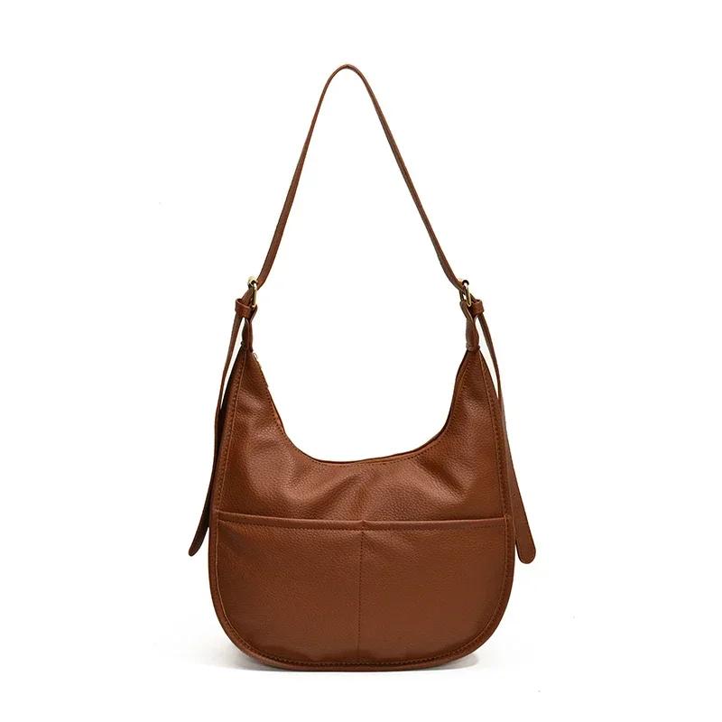 Высококачественная фактурная сумка для женщин большой вместимости, новая осенне-зимняя ретро-сумка через плечо, повседневная водоизмещающая сумка