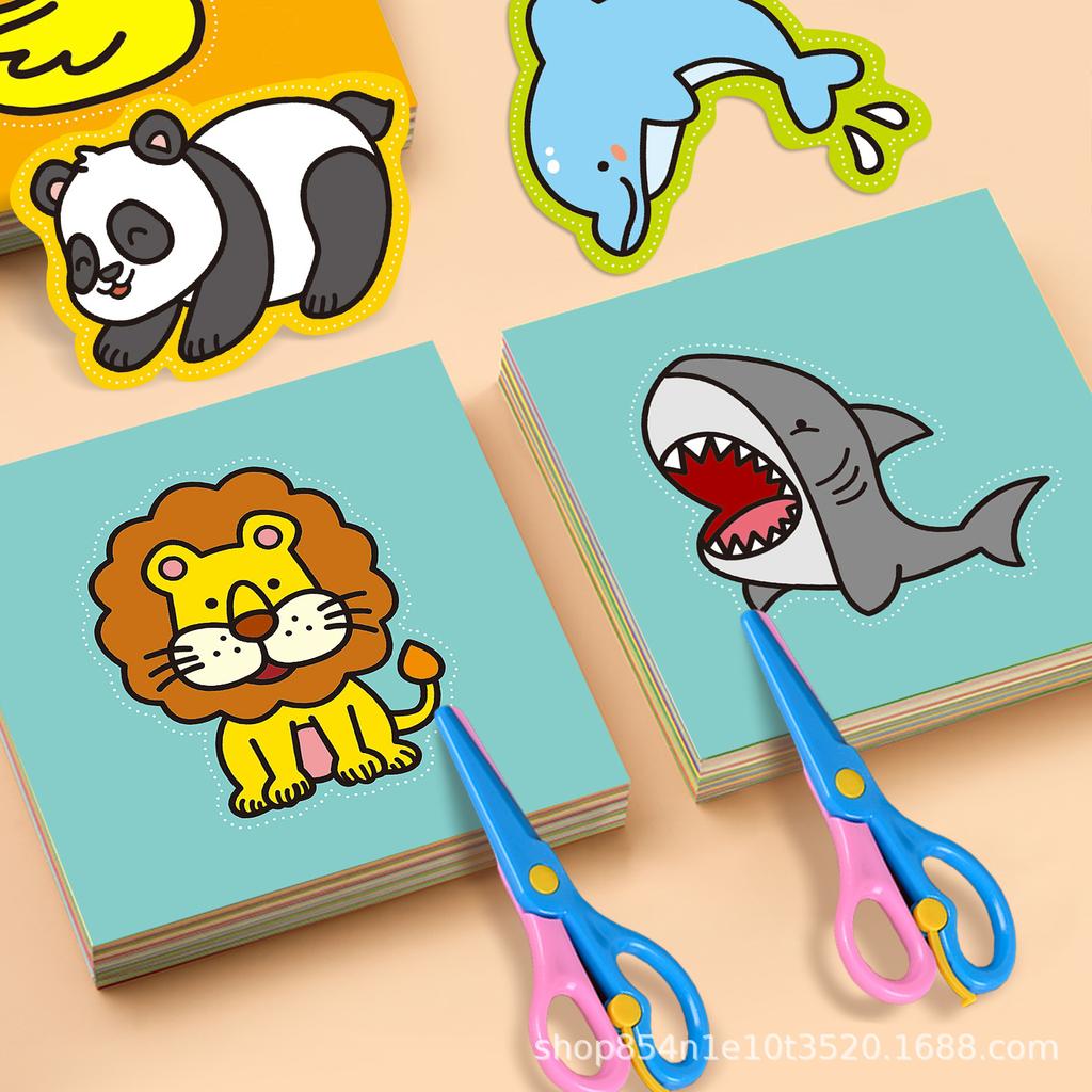 Набор для вырезания из бумаги «Животные» для детей 3-6 лет: Веселая развивающая игрушка для творчества