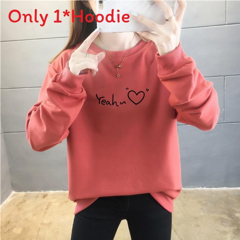 Korean Style Womens Lightweight Cotton Print Sweatshirt With Long Sleeves For Casual Autumn Wear