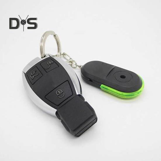 Anti-loss Device Key Finder with Whistle Activation LED Lights Easy To Use Battery Powered Key Chain Locator Device