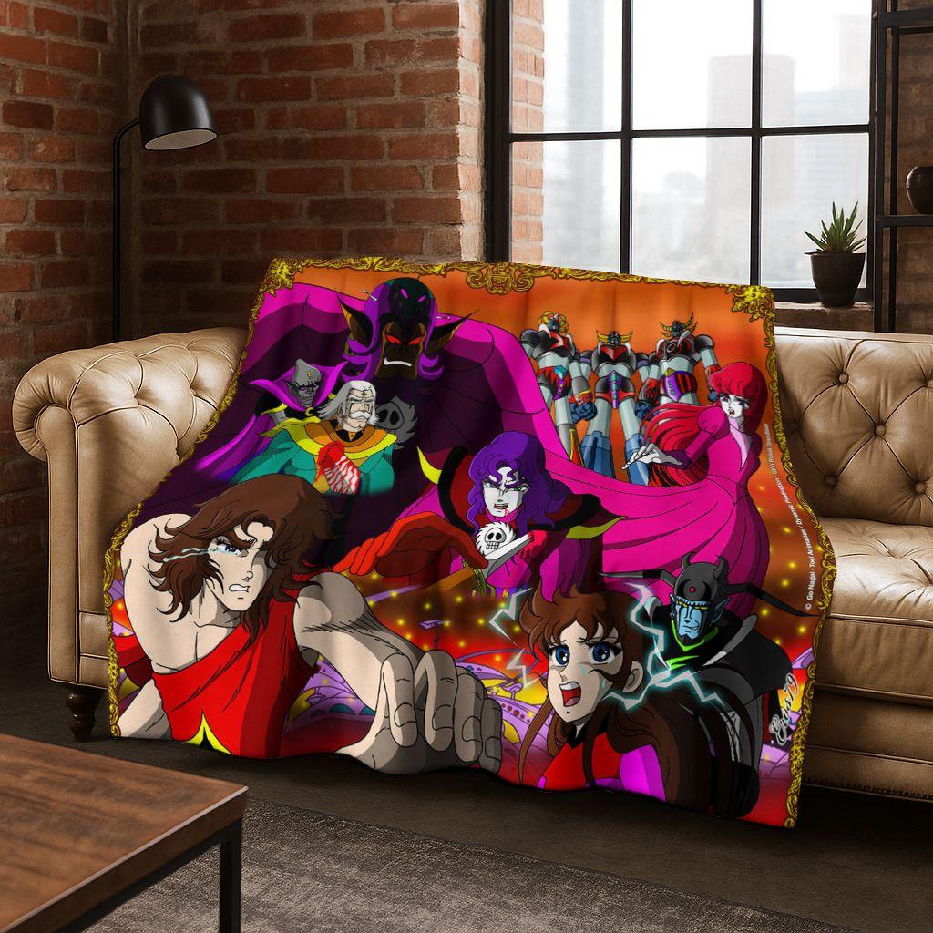 26 Style UFO Robot Grendizer U Cartoon Flannel Blanket,Cozy Soft Throw Blanket for Home Bedroom Bed Sofa Picnic Cover Gift Kid