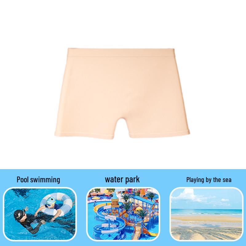 Children's Waterproof Silicone Swim Trunks - Anti-Infection Swimwear for Boys and Girls