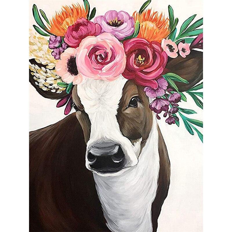 Новый 5D DIY алмазная живопись крупный рогатый скот Алмазная вышивка животные вышивка крестиком полная круглая дрель ремесла домашний декор ручной подарок