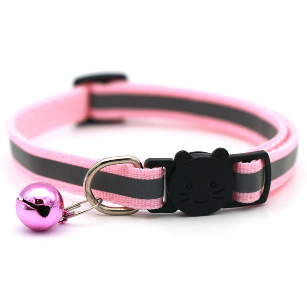 Adjustable Pets Collar with Bell Reflective Collar Trendy Cat Collar  Kitten Puppy