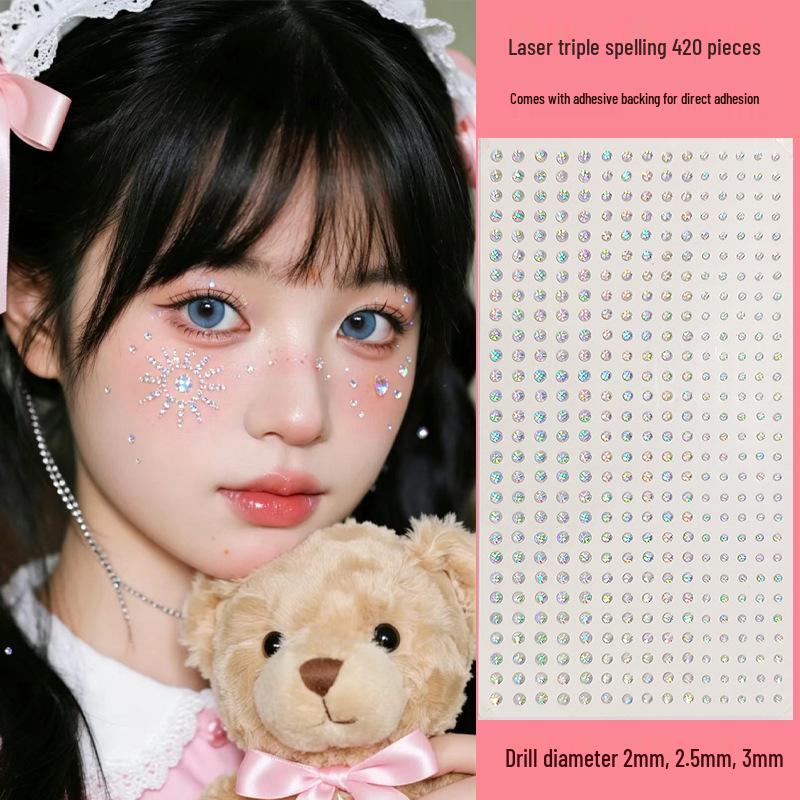 Shan Gen Crystal Diamond Eye Makeup Stickers с самоклеящимися стразами
